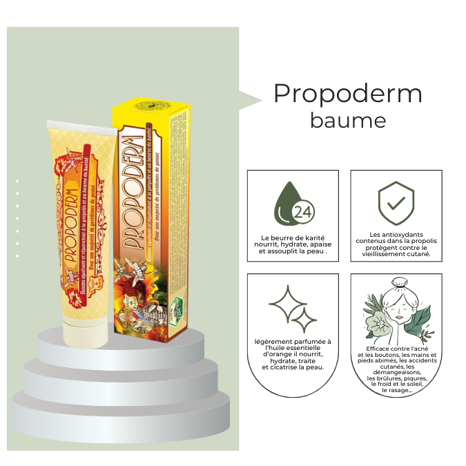Propoderm - baume universel karité et propolis 50ml Apivie