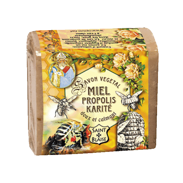 Savon végétal au miel, karité et propolis 100g