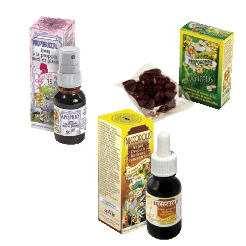 Lot promotionnel: Propobuccal spray 15ml+ Propogomme menthe & eucalyptus 45g + Buccopolis 15ml - apivie