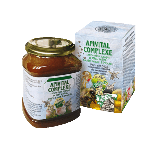 Apivital - Complexe miel, pollen, gelée royale, & propolis 500g