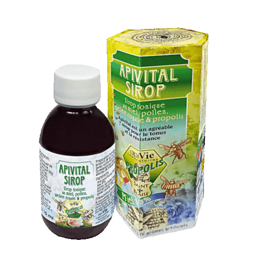 Apivital - Sirop miel, pollen, gelée royale, et propolis 150ml