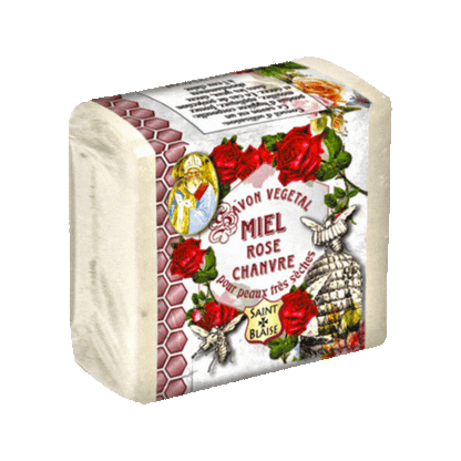 Savon végétal au miel, rose et chanvre 100g