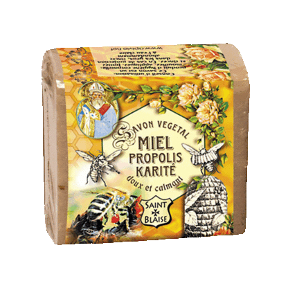 Savon végétal au miel, karité et propolis 100g